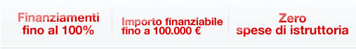Finanziamento fino al 100%, Finanziamento fino a 100.00