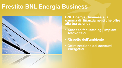 Prestito BNL Energia Business