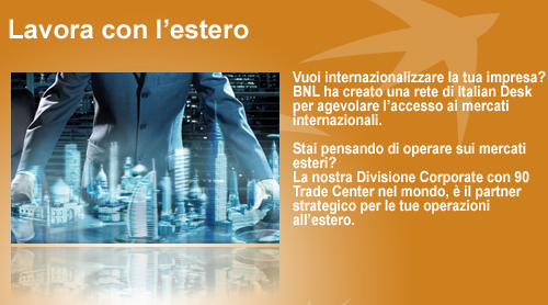 Lavora con l'estero