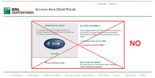 Esempio pagina pirata